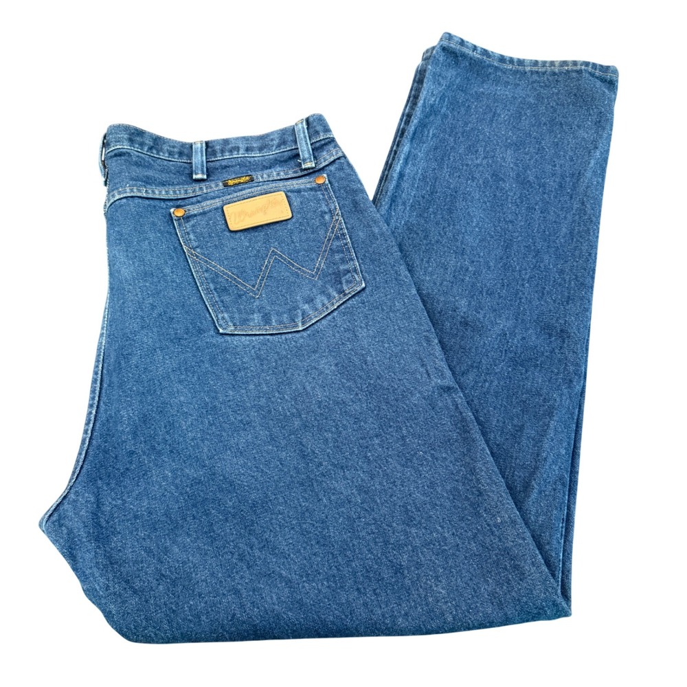 Wrangler 13MWZ Cowboy Cut Original Fit Jeans Mens 40x34 Blue Denim Straight Leg